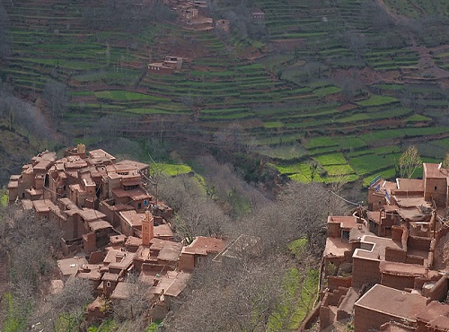 berber village in atlas mountains