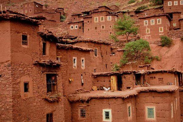 berber buildings in atlas mountains