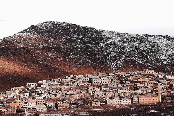 berber village with mountains in the back