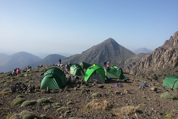 camping in mountains