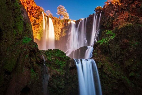 a big waterfalls in morocco