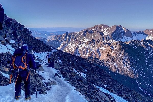 man walking don from mount toubkal