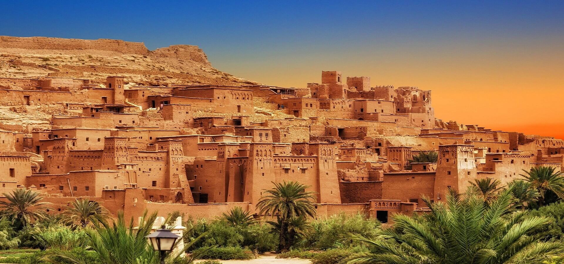 ait ben haddou kasbah world heritage place , old mude buildings