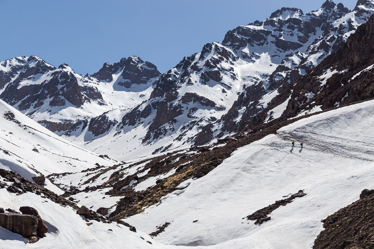 mountains and snow in morocco